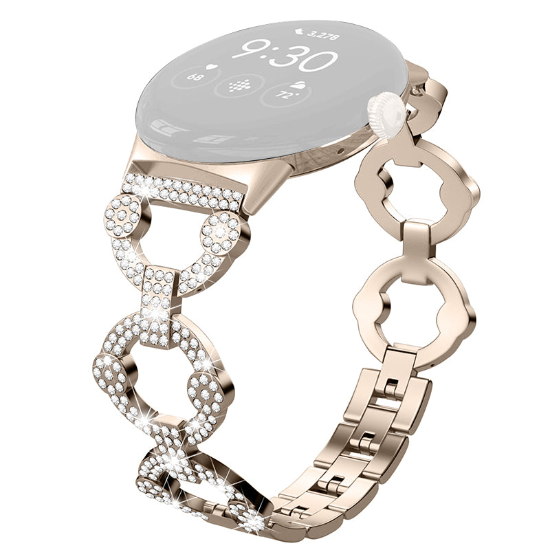 For Google Pixel Watch 2 Pixel Watch Rhinestone Decor Watch Band Replacement Metal Wrist Strap Bracelet For Google Pixel Watch 2 Pixel Watch Rhinestone Decor Watch Band Replacement Metal Wrist Strap Bracelet